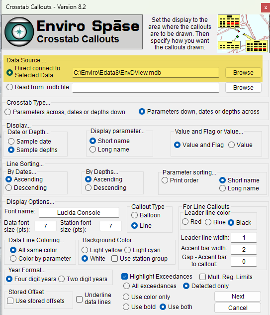 espase crosstab callouts