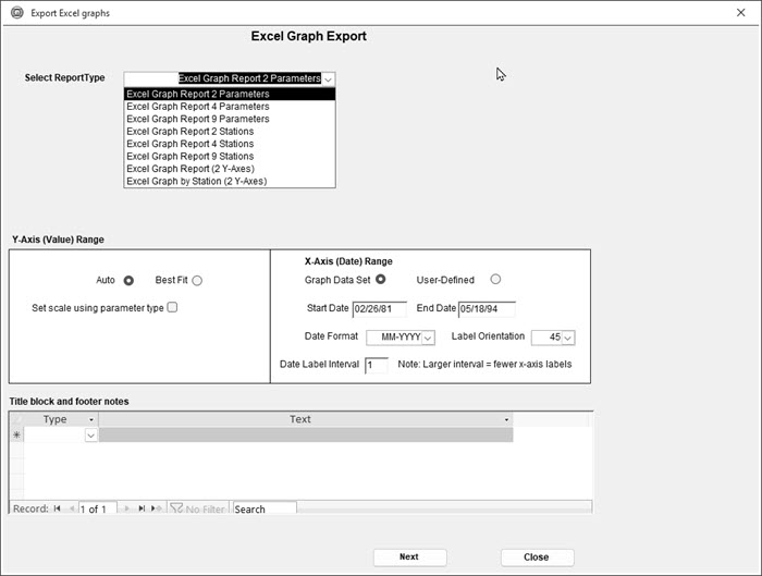 export excel graphs