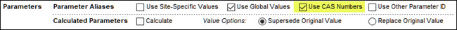 Parameters section of the Import Wizard form