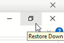 restore down