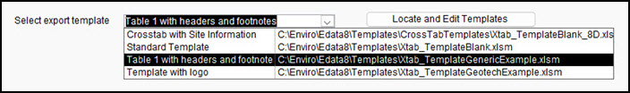selecting blank crosstab template 8d